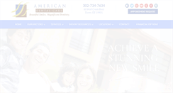 Desktop Screenshot of americandentalsmiles.com